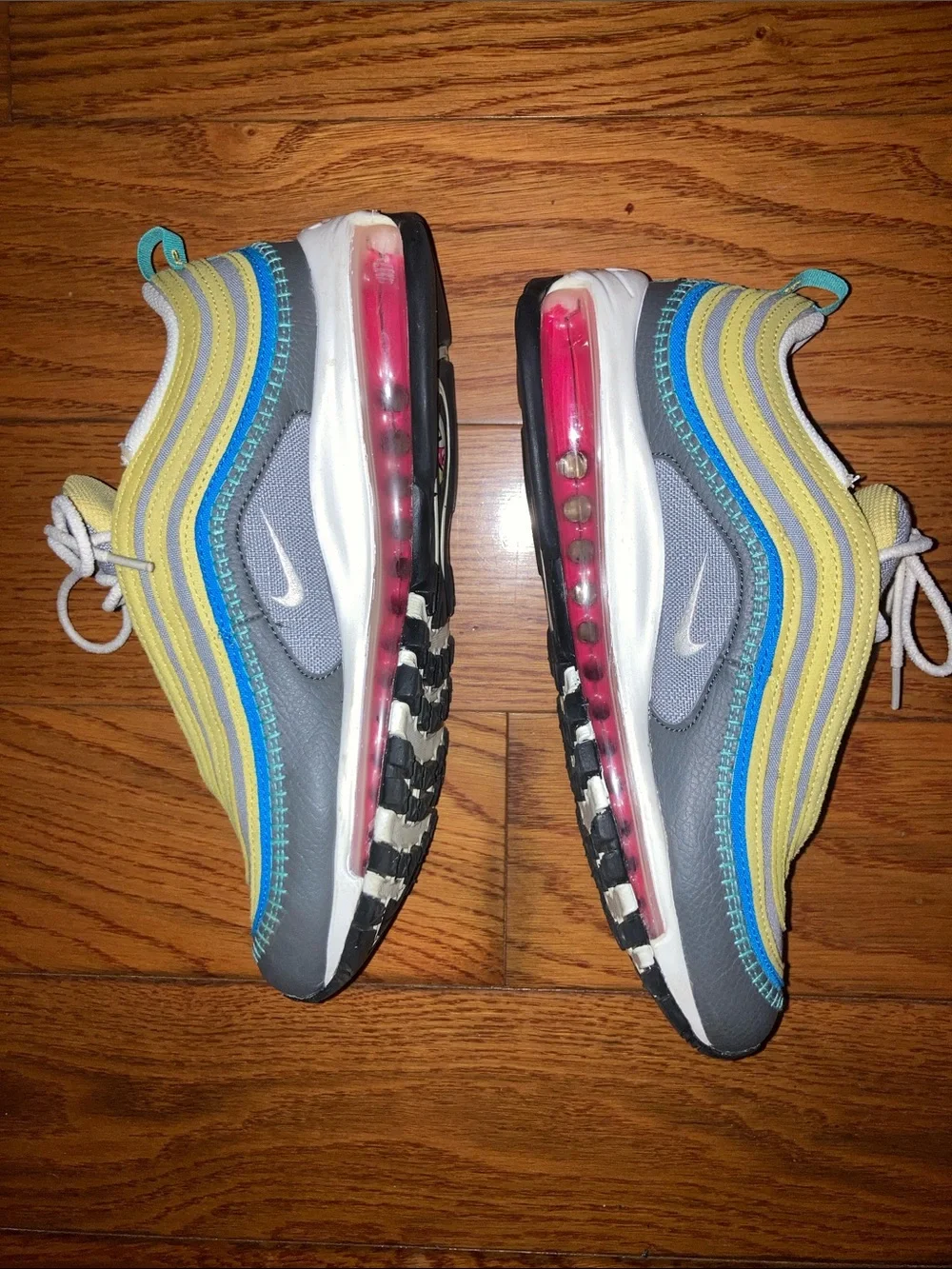 Nike Athletic Shoes - Teal, Yellow, Gray